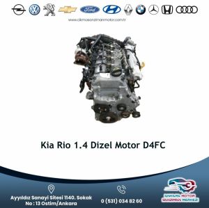 Kia Rio 1.4 Dizel Motor D4fc