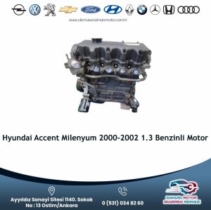 Hyundai Accent Milenyum 2000-2002 1.3 Benzinli Motor