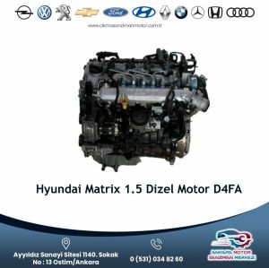 Hyundai Matrix 1.5 Dizel Motor D4fa