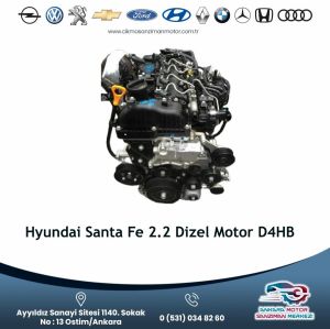 Hyundai Santa Fe 2.2 Dizel Motor D4hb