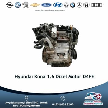 Hyundai Kona 1.6 Dizel Motor D4fe