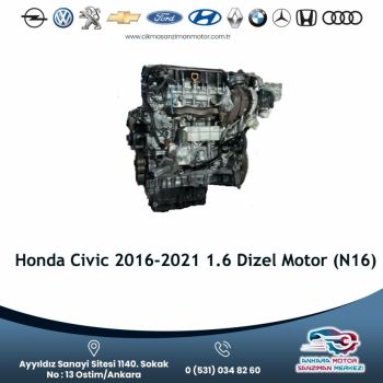 Honda Civic 2016-2021 1.6 Dizel Motor (n16)