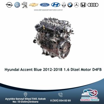 Hyundai Accent Blue 2012-2018 1.6 Dizel Motor D4fb